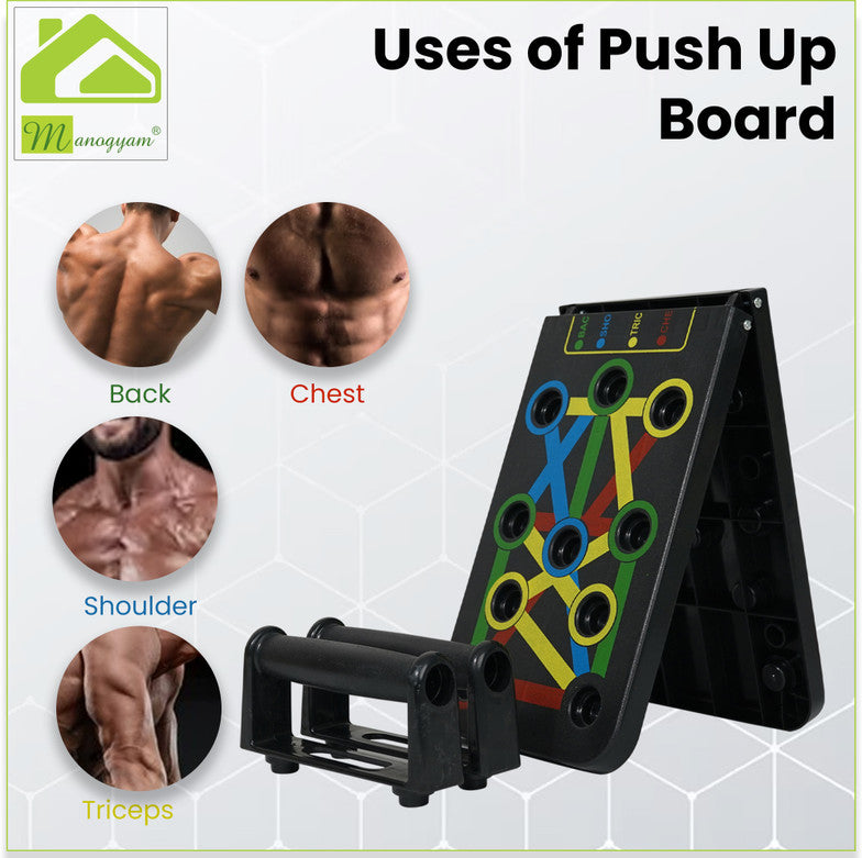 Manogyam Push Up Board – Multi‑Mode Chest & Home Gym Trainer
