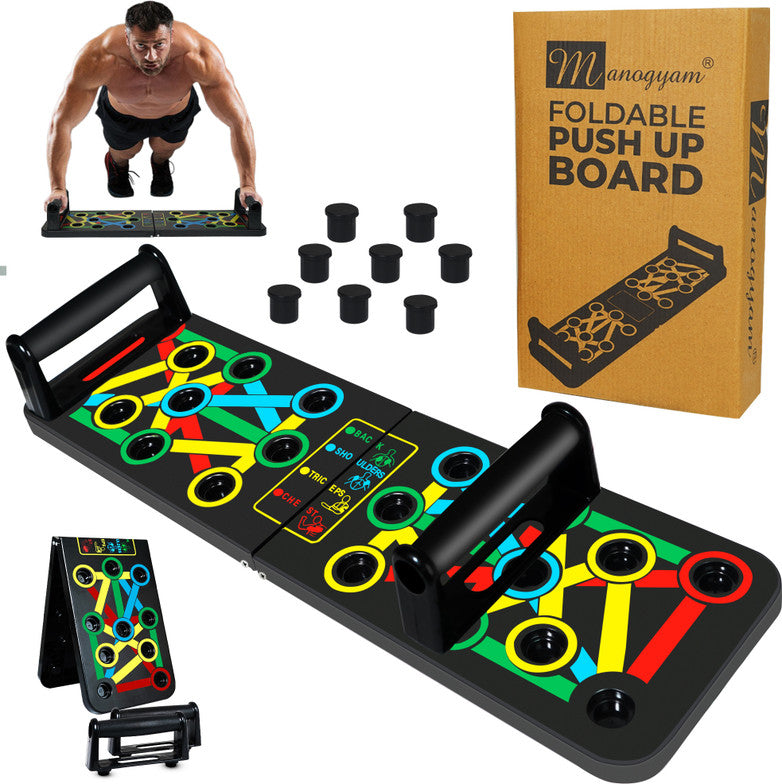 Manogyam Push Up Board – Multi‑Mode Chest & Home Gym Trainer