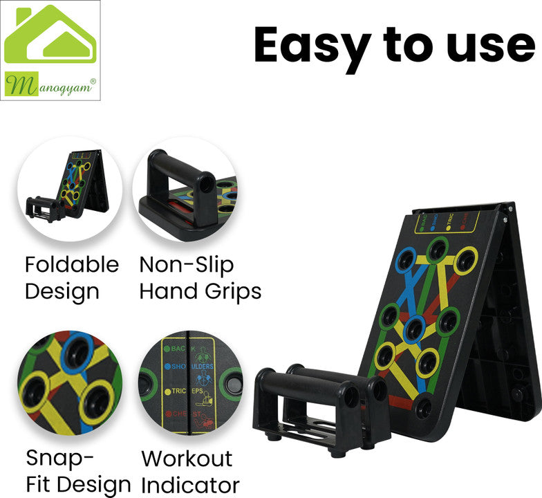 Manogyam Push Up Board – Multi‑Mode Chest & Home Gym Trainer