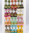Modern Jhumkhi Earrings Combo – 12 Colors for Women & Girls